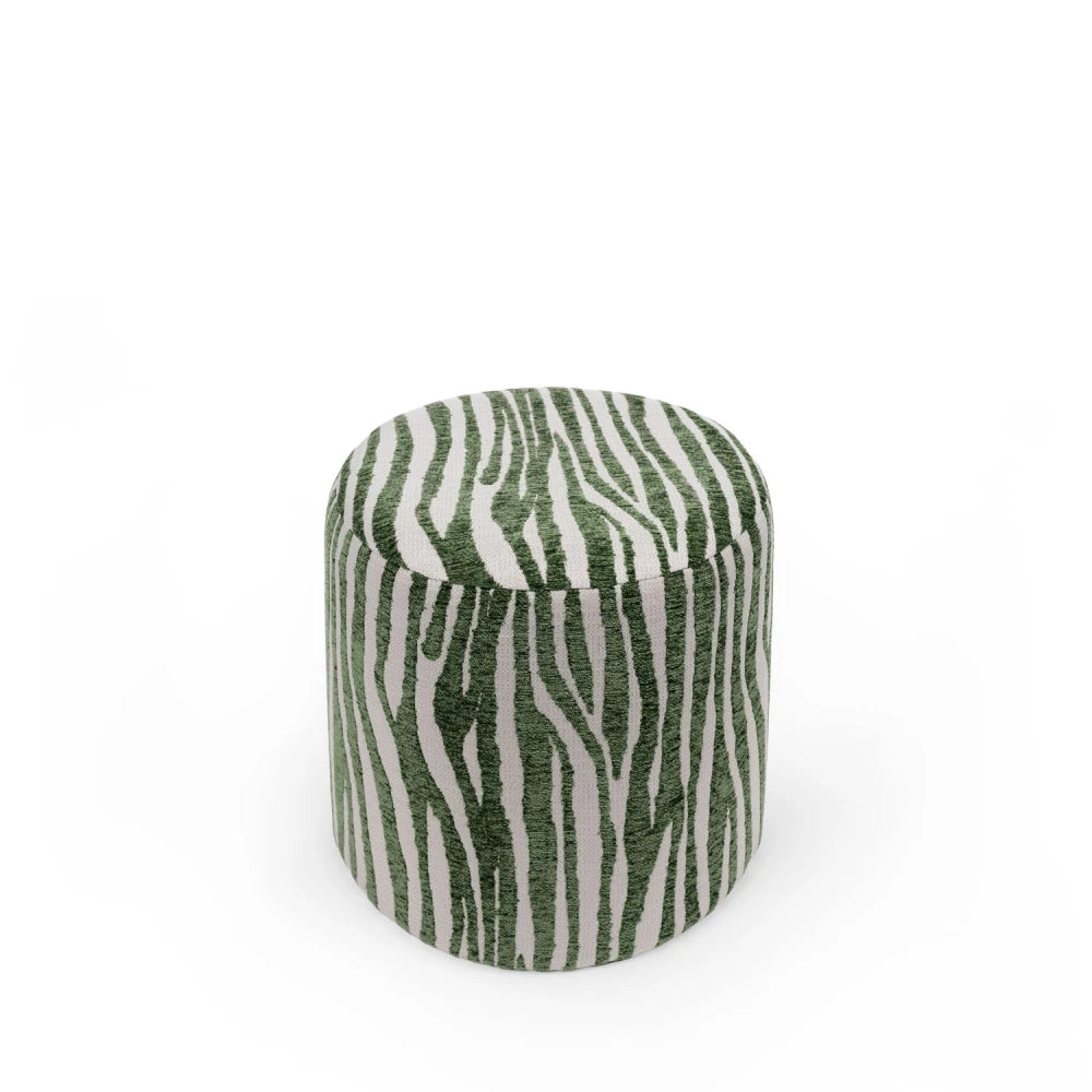Taburet Dennis verde D50 x H35cm