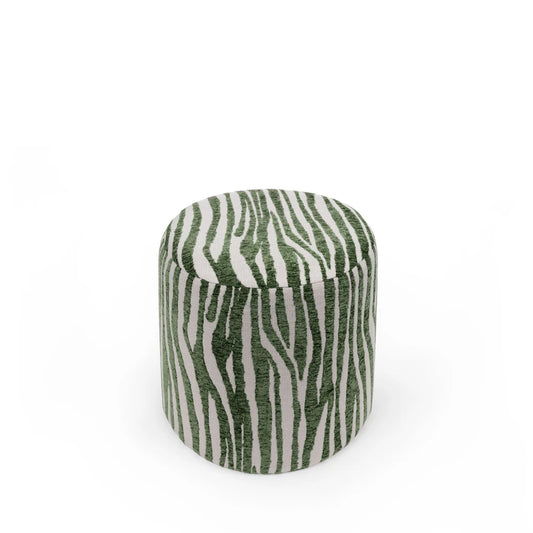 Taburet Dennis verde D50 x H35cm