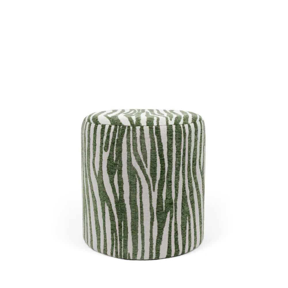 Taburet Dennis verde D50 x H35cm
