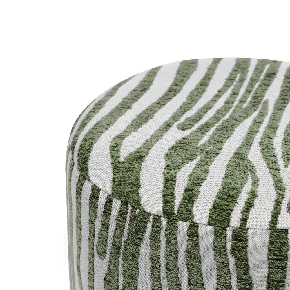 Taburet Dennis verde D50 x H35cm