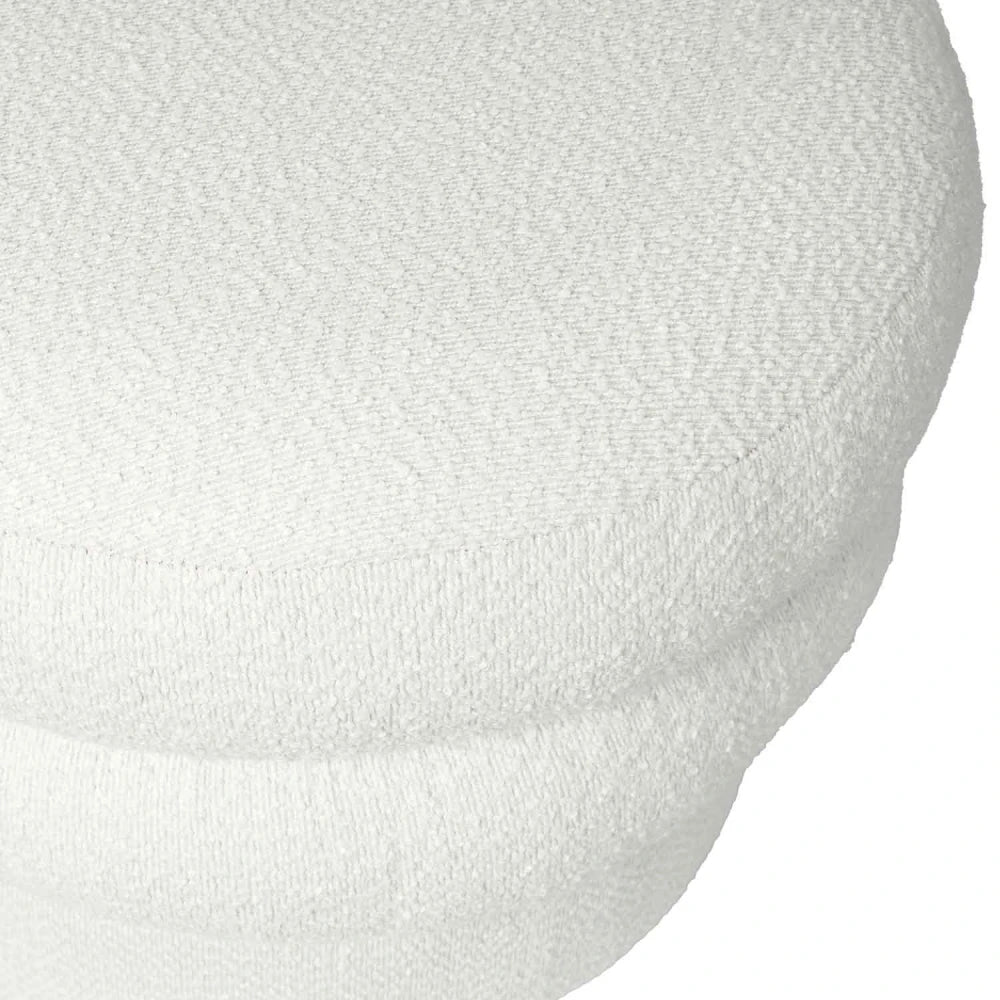 Taburet Elliot alb D55cm x H43cm