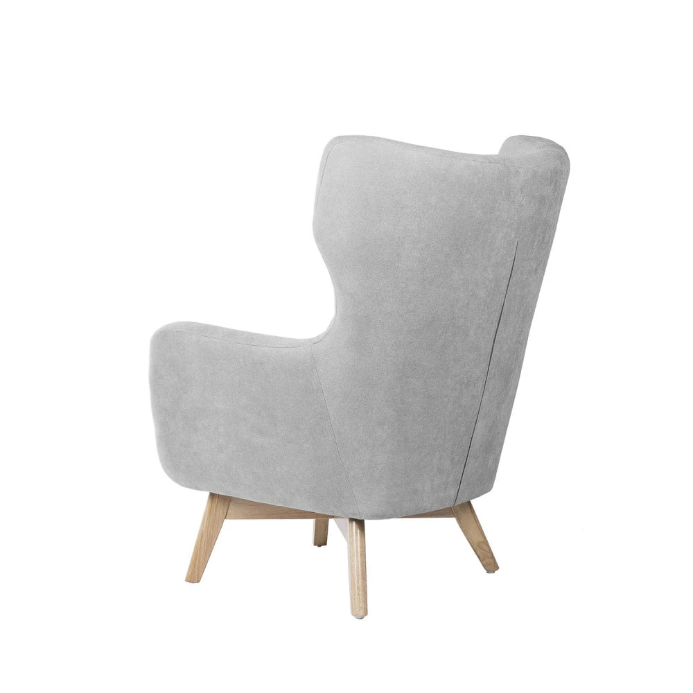 Fotoliu clasic tapitat LISBOA Gri deschis L75cm x A81cm x H97cm