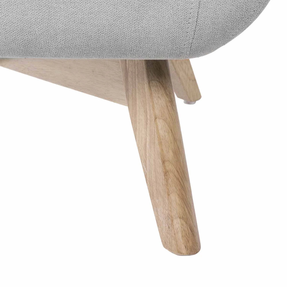 Fotoliu clasic tapitat LISBOA Gri deschis L75cm x A81cm x H97cm