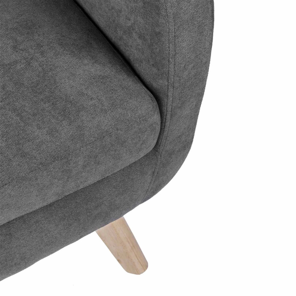 Fotoliu clasic tapitat LISBOA Gri inchis L75cm x A81cm x H97cm