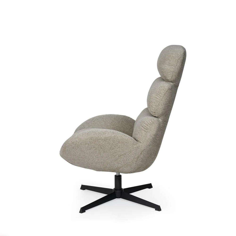 Fotoliu rotativ 360 PAULINE Taupe L75cm x A86cm x H109cm