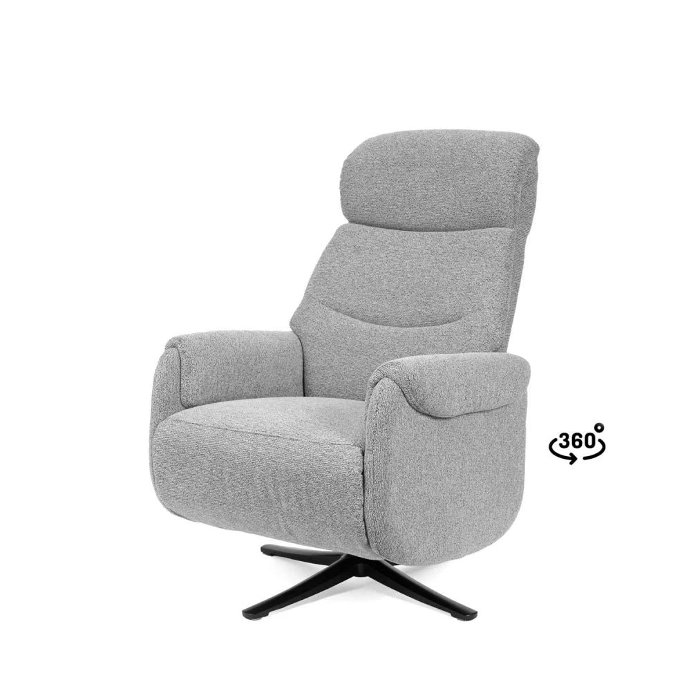 Fotoliu cu recliner electric 2 motoare rotativ 360 TAMIKO Gri L74cm x A88cm x H109cm