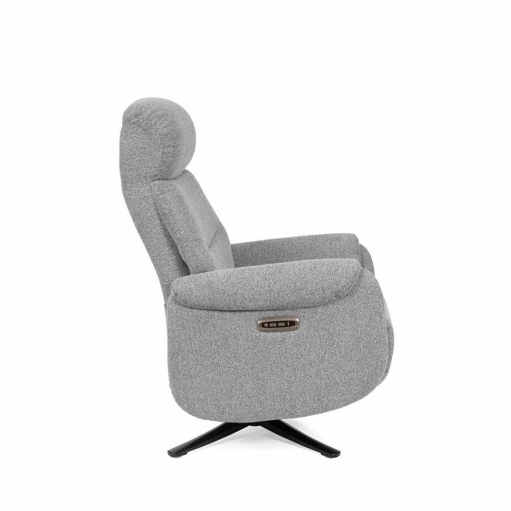 Fotoliu cu recliner electric 2 motoare rotativ 360 TAMIKO Gri L74cm x A88cm x H109cm