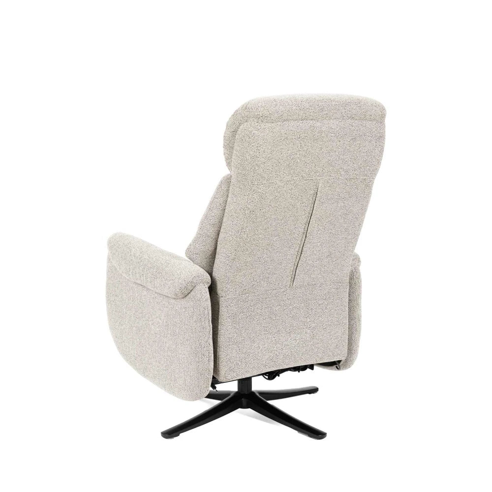 Fotoliu cu recliner electric 2 motoare rotativ 360 TAMIKO Bej L74cm x A88cm x H109cm