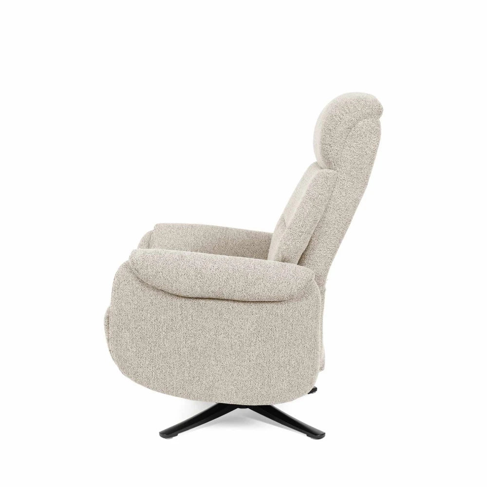 Fotoliu cu recliner electric 2 motoare rotativ 360 TAMIKO Bej L74cm x A88cm x H109cm