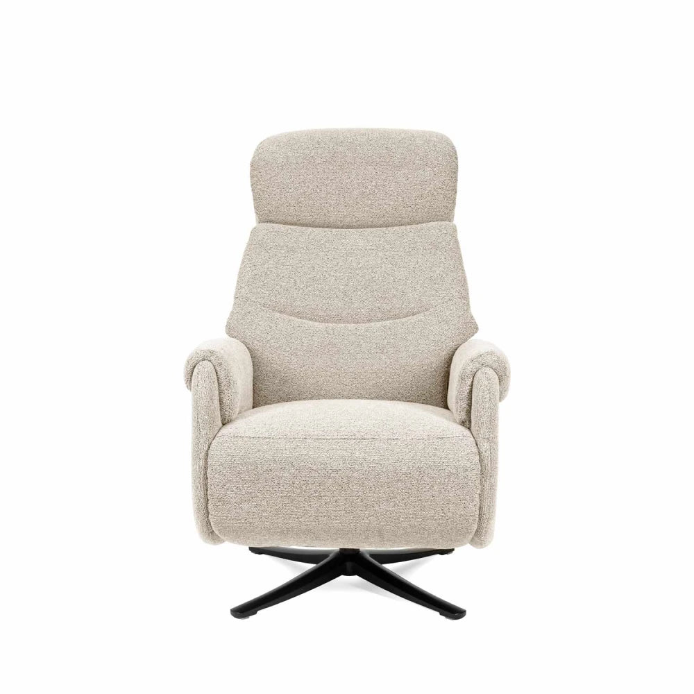 Fotoliu cu recliner electric 2 motoare rotativ 360 TAMIKO Bej L74cm x A88cm x H109cm