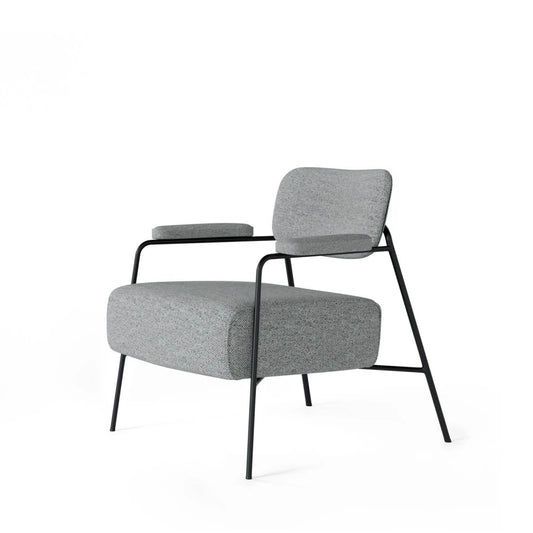 Fotoliu modern cu cadru metalic BREDA Gri deschis L70cm x A77cm x H78cm