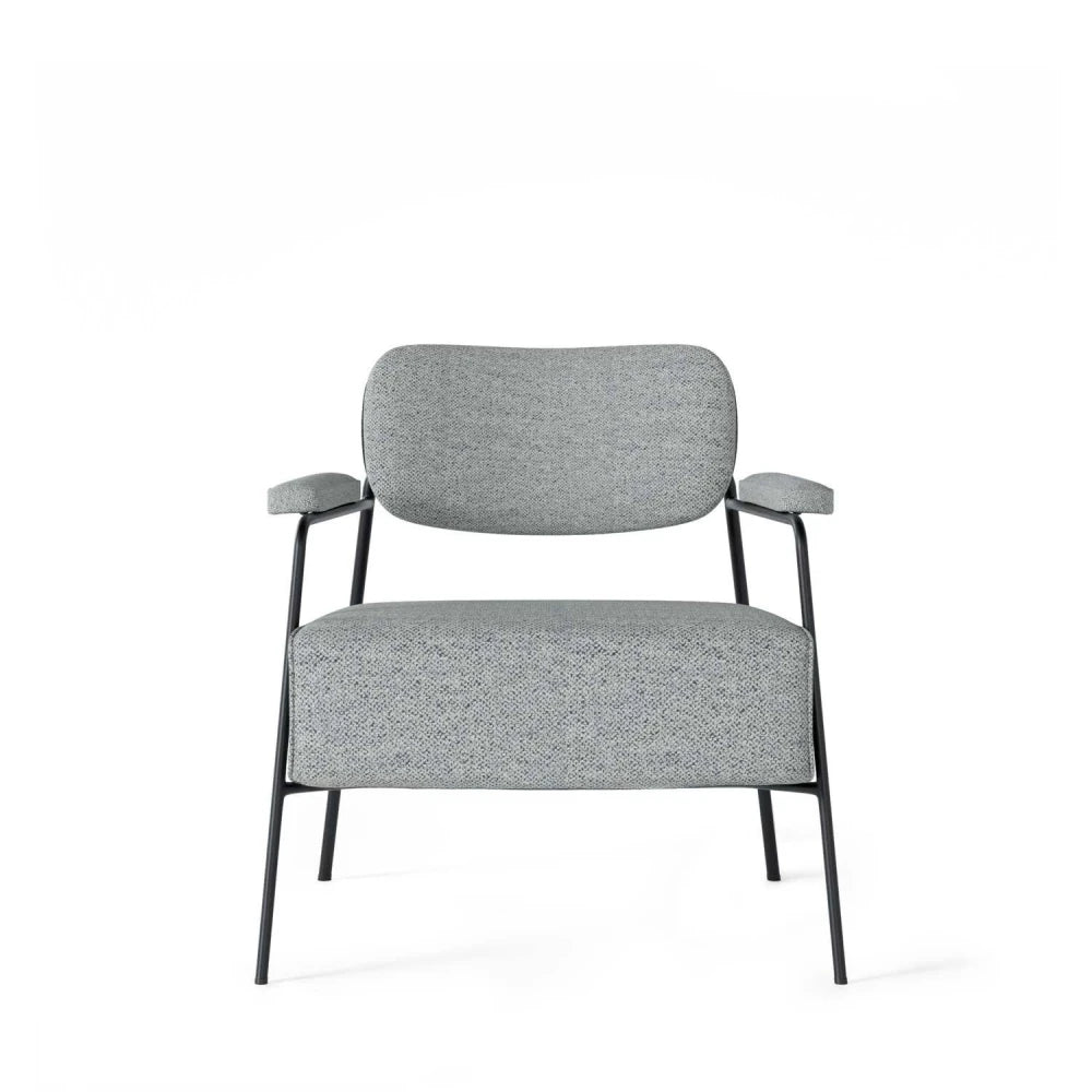 Fotoliu modern cu cadru metalic BREDA Gri deschis L70cm x A77cm x H78cm
