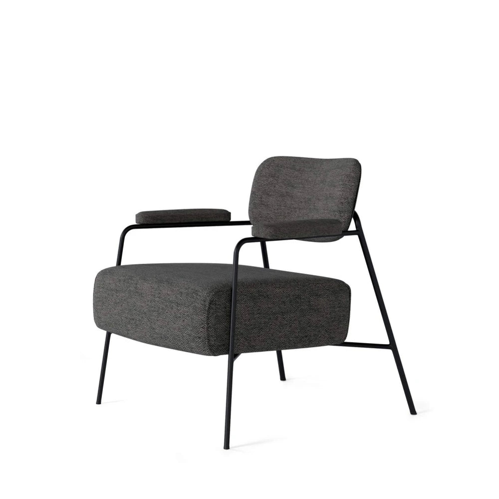 Fotoliu modern cu cadru metalic BREDA Gri inchis L70cm x A77cm x H78cm