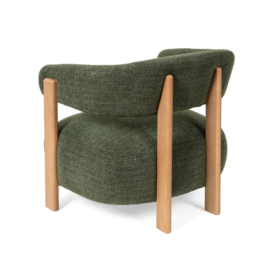 Fotoliu clasic cu structura din lemn de fag MANILA Verde L77cm x A73cm x H71cm