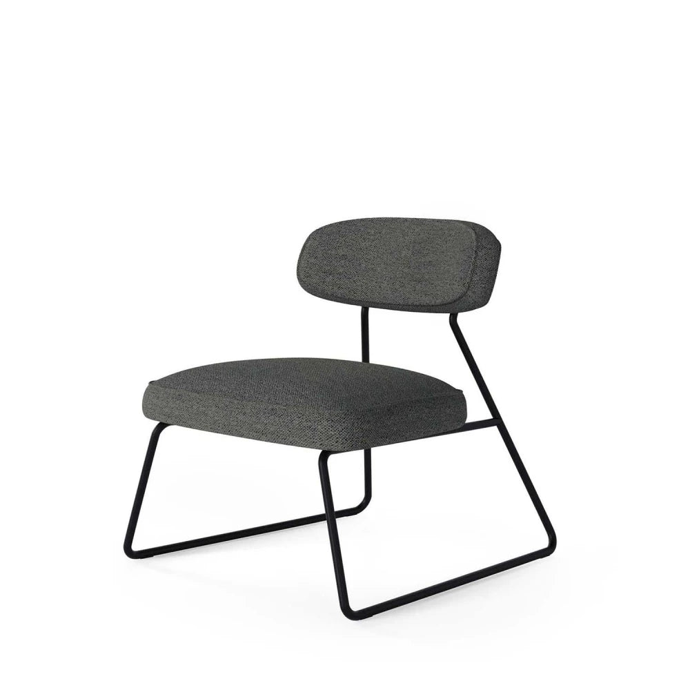 Fotoliu modern cu cadru metalic NICOSIA Gri inchis L64cm x A74cm x H73cm