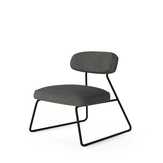 Fotoliu modern cu cadru metalic NICOSIA Gri inchis L64cm x A74cm x H73cm