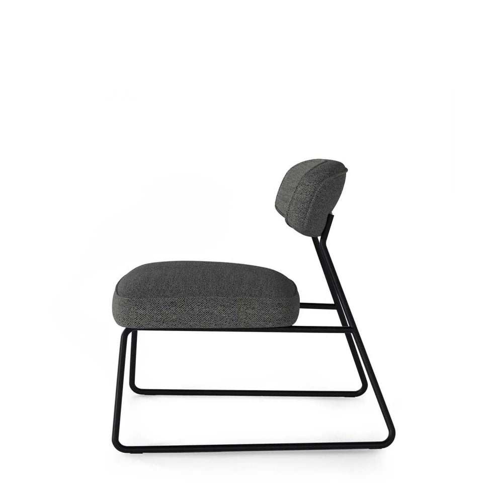 Fotoliu modern cu cadru metalic NICOSIA Gri inchis L64cm x A74cm x H73cm