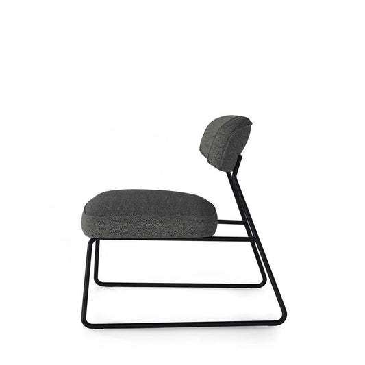Fotoliu modern cu cadru metalic NICOSIA Gri inchis L64cm x A74cm x H73cm