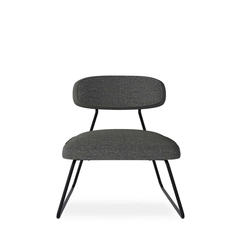 Fotoliu modern cu cadru metalic NICOSIA Gri inchis L64cm x A74cm x H73cm