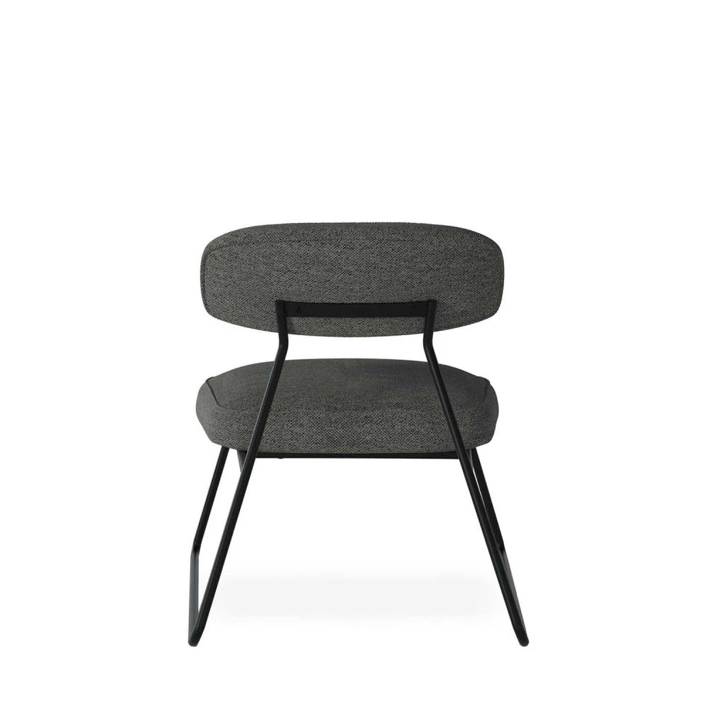 Fotoliu modern cu cadru metalic NICOSIA Gri inchis L64cm x A74cm x H73cm