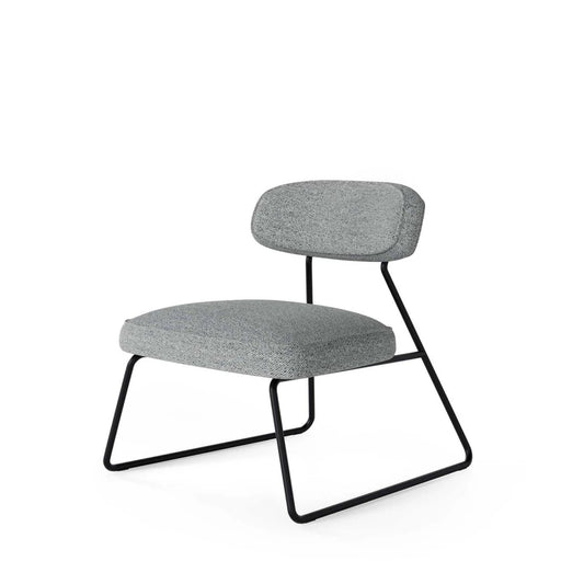 Fotoliu modern cu cadru metalic NICOSIA Gri deschis L64cm x A74cm x H73cm