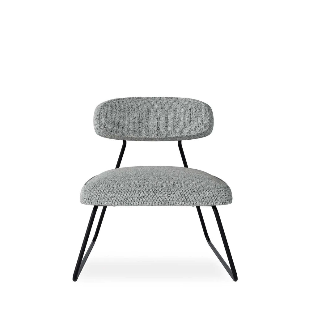 Fotoliu modern cu cadru metalic NICOSIA Gri deschis L64cm x A74cm x H73cm