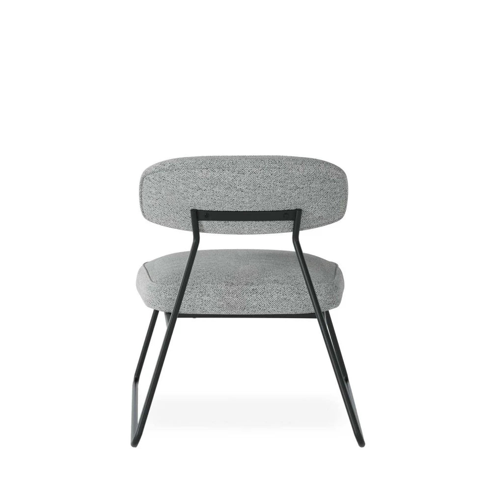 Fotoliu modern cu cadru metalic NICOSIA Gri deschis L64cm x A74cm x H73cm