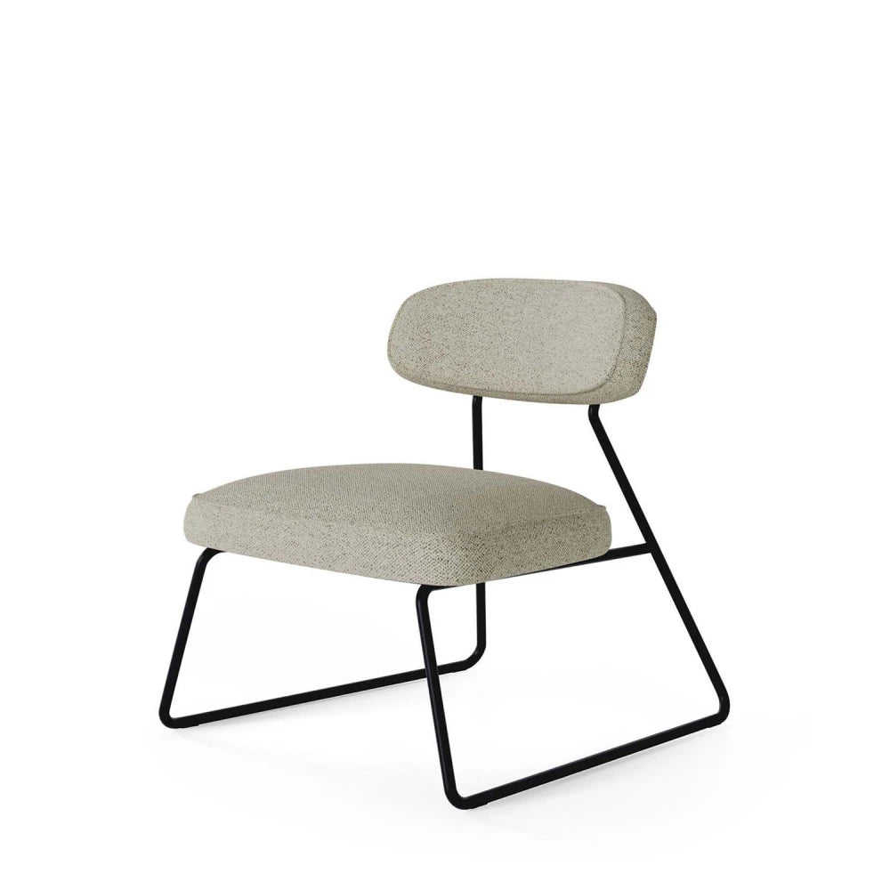 Fotoliu modern cu cadru metalic NICOSIA Taupe L64cm x A74cm x H73cm