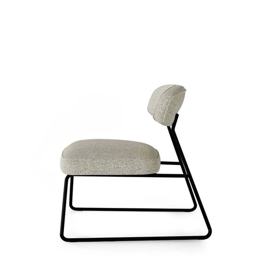 Fotoliu modern cu cadru metalic NICOSIA Taupe L64cm x A74cm x H73cm