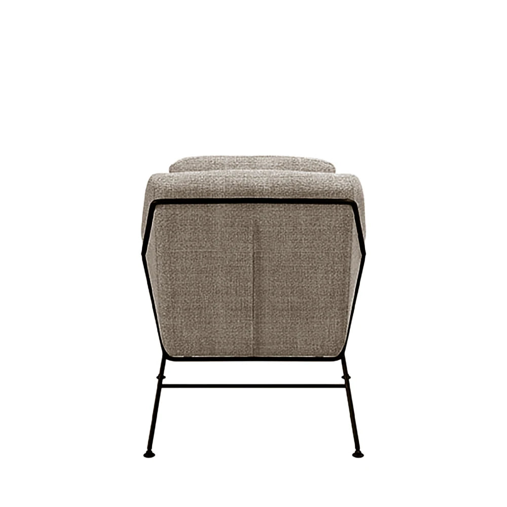 Fotoliu modern cu spatar metalic ODENSE Taupe L66cm x A70cm x H80cm