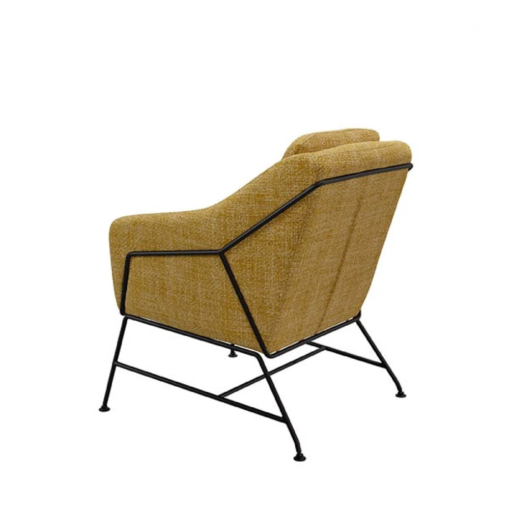 Fotoliu modern cu spatar metalic ODENSE Mustar L66cm x A70cm x H80cm