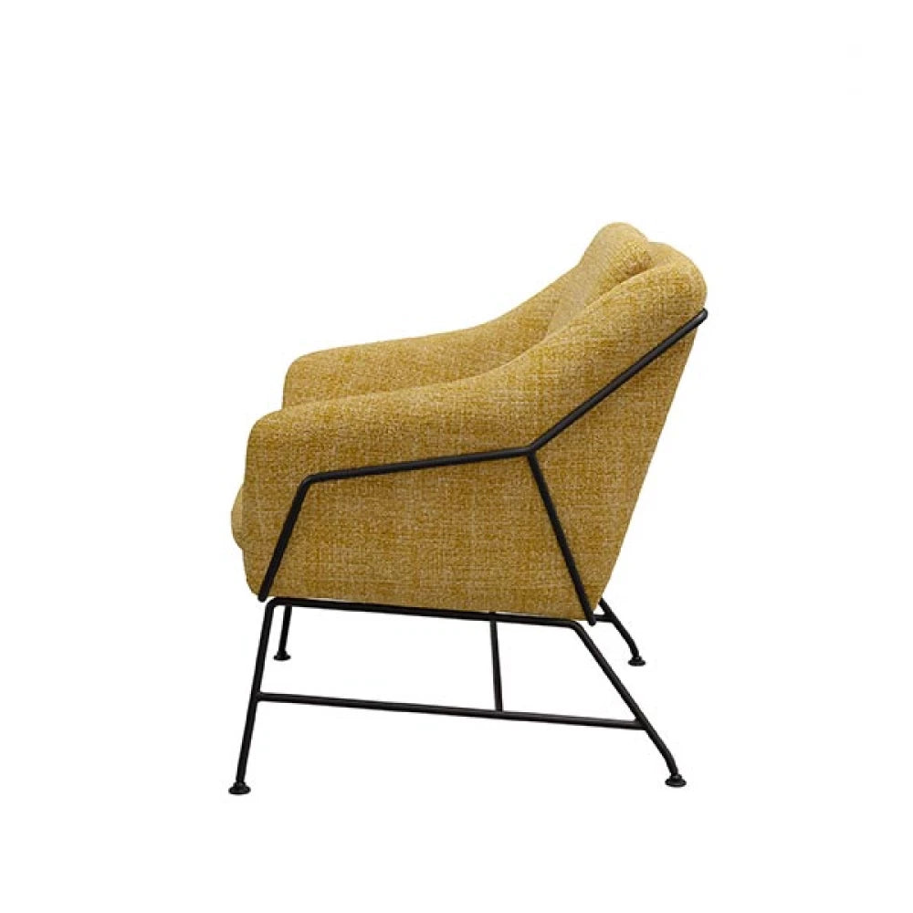 Fotoliu modern cu spatar metalic ODENSE Mustar L66cm x A70cm x H80cm