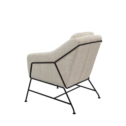 Fotoliu modern cu spatar metalic ODENSE Bej L66cm x A70cm x H80cm