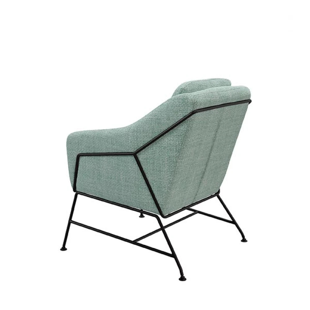 Fotoliu modern cu spatar metalic ODENSE Albastru L66cm x A70cm x H80cm
