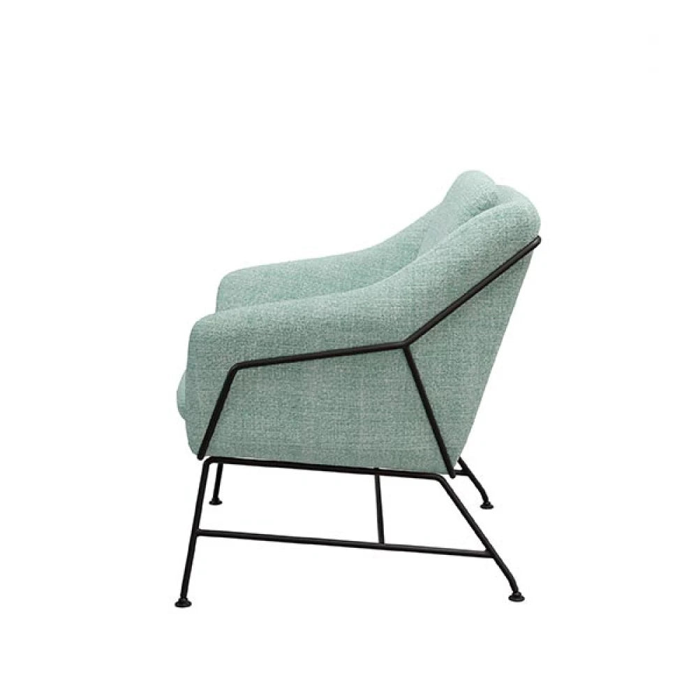 Fotoliu modern cu spatar metalic ODENSE Albastru L66cm x A70cm x H80cm