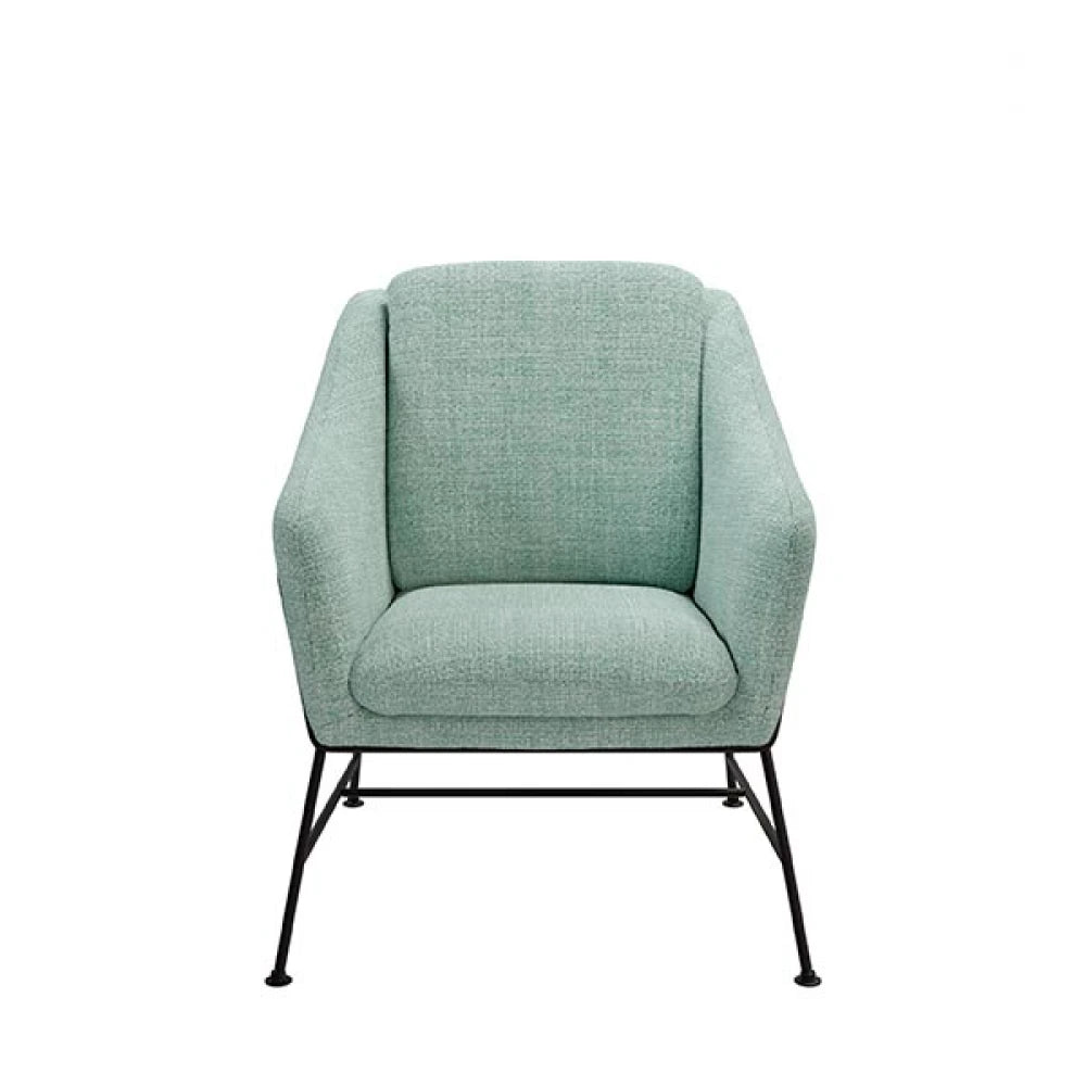 Fotoliu modern cu spatar metalic ODENSE Albastru L66cm x A70cm x H80cm