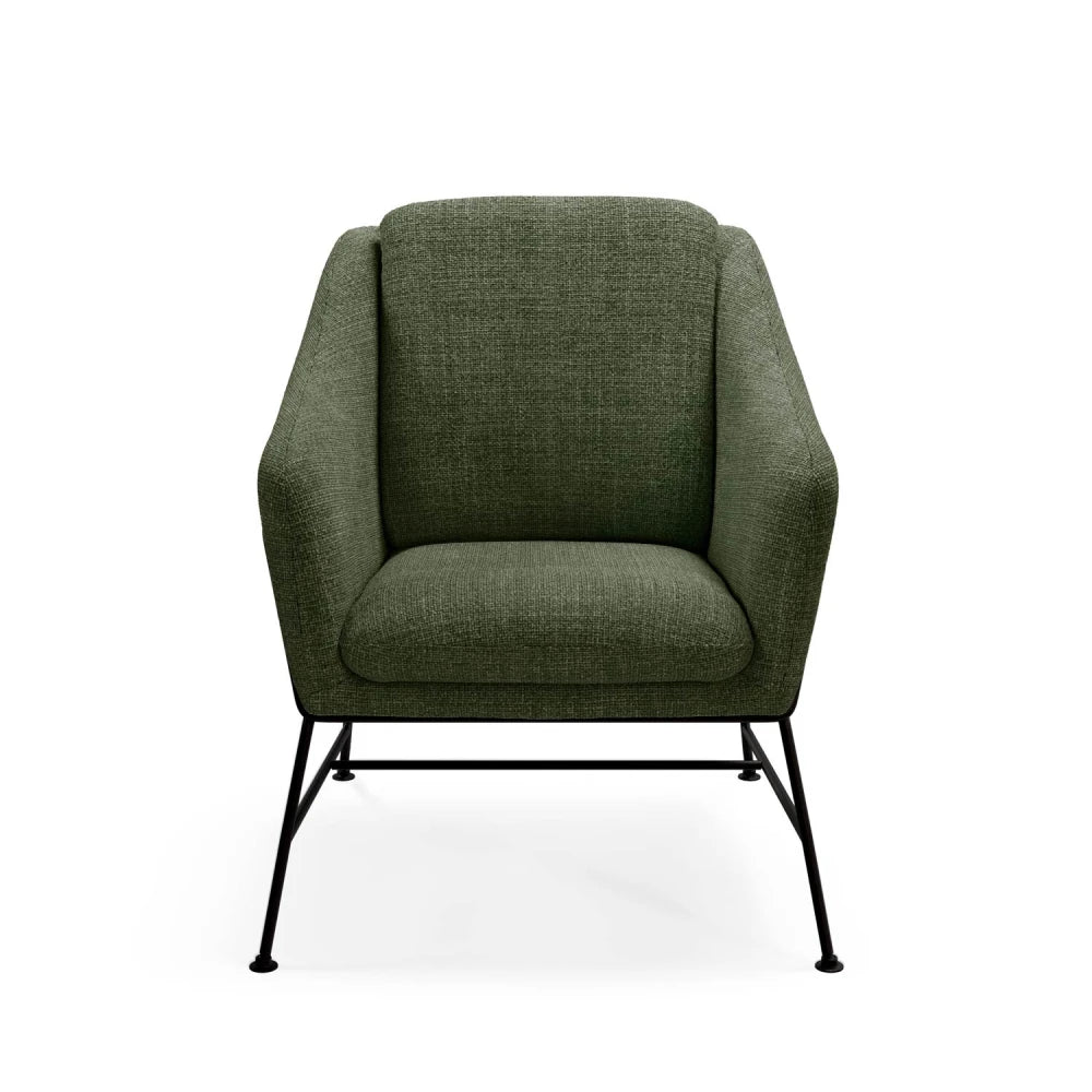 Fotoliu modern cu spatar metalic ODENSE Verde L66cm x A70cm x H80cm