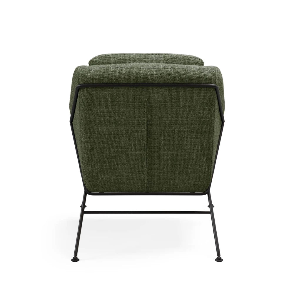 Fotoliu modern cu spatar metalic ODENSE Verde L66cm x A70cm x H80cm