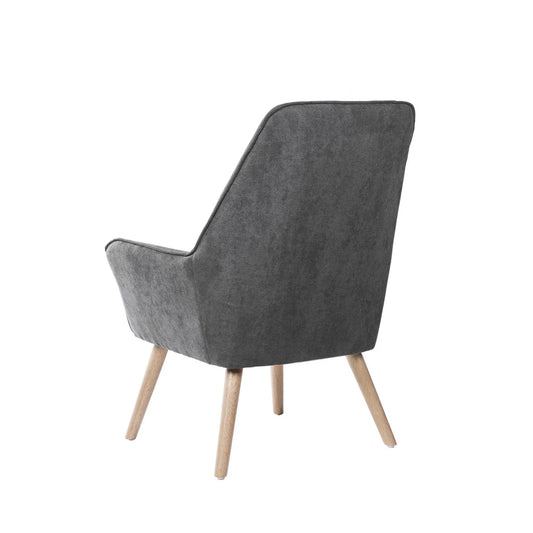 Fotoliu cu spatar inalt BRUGES Gri inchis L74cm x A75cm x H101cm