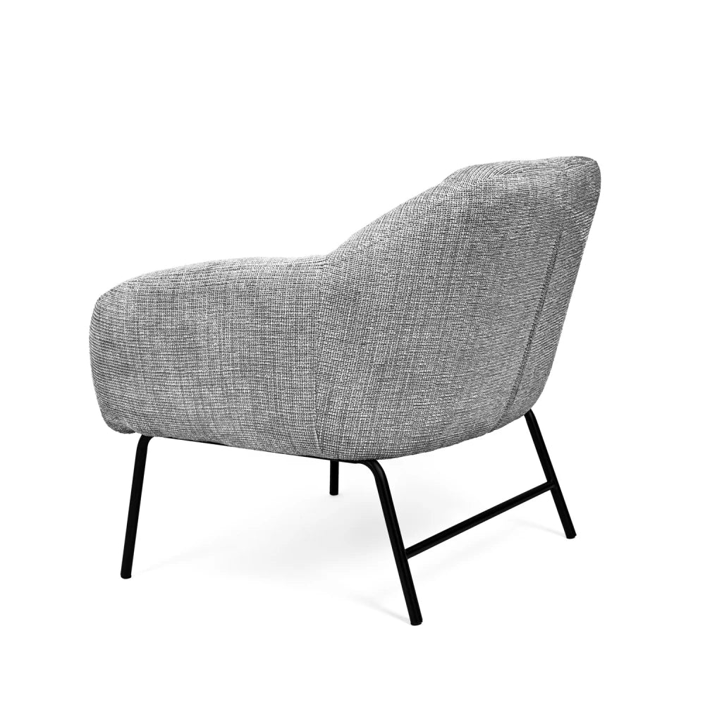 Fotoliu modern cu tapiterie continua NAMUR Gri L83cm x A80cm x H73cm
