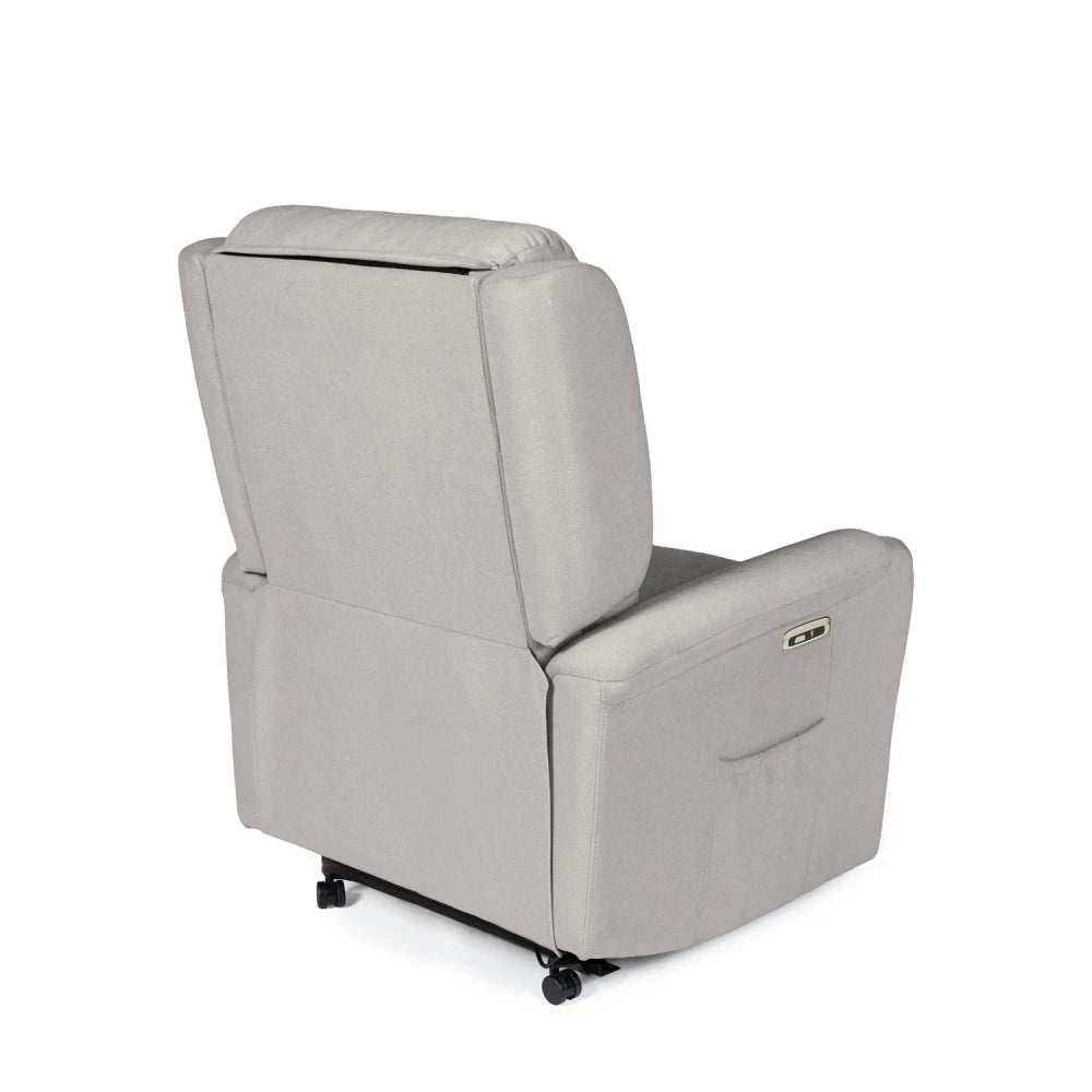Fotoliu cu recliner electric 1 motor AKARI Gri deschis L70cm x A86cm x H145cm