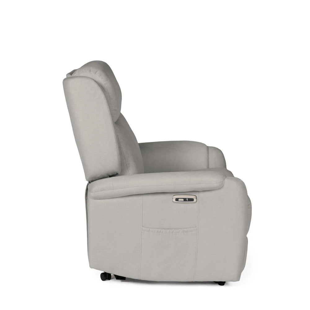 Fotoliu cu recliner electric 1 motor AKARI Gri deschis L70cm x A86cm x H145cm