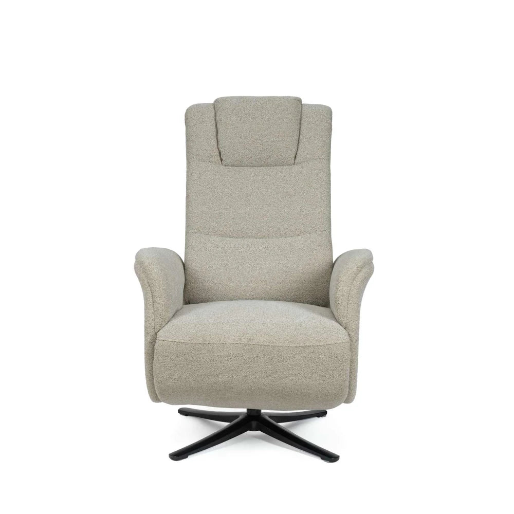 Fotoliu cu recliner electric 2 motoare rotativ 360 SATOMI Taupe L74cm x A86cm x H114cm