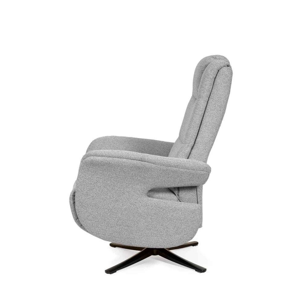 Fotoliu cu recliner electric 2 motoare rotativ 360 SATOMI Gri L74cm x A86cm x H114cm