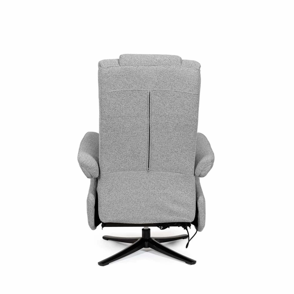 Fotoliu cu recliner electric 2 motoare rotativ 360 SATOMI Gri L74cm x A86cm x H114cm