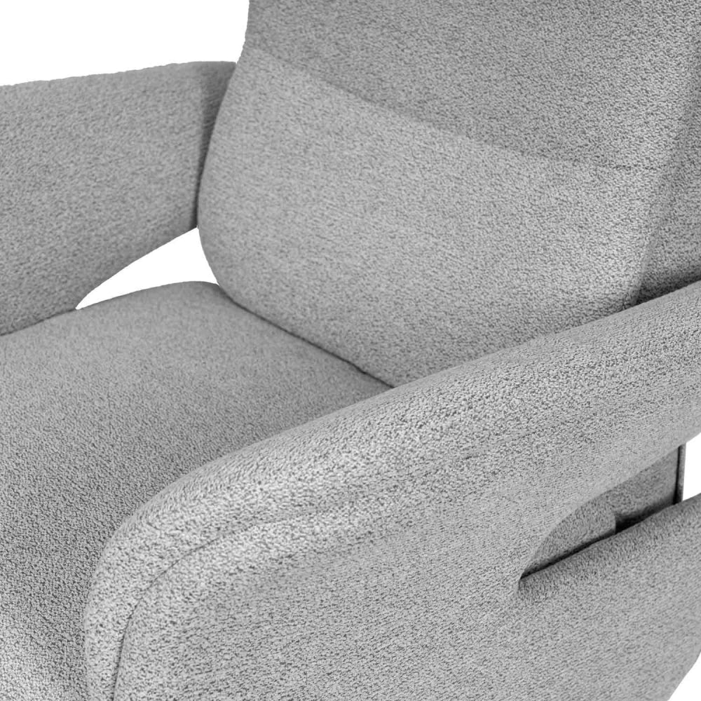Fotoliu cu recliner electric 2 motoare rotativ 360 SATOMI Gri L74cm x A86cm x H114cm