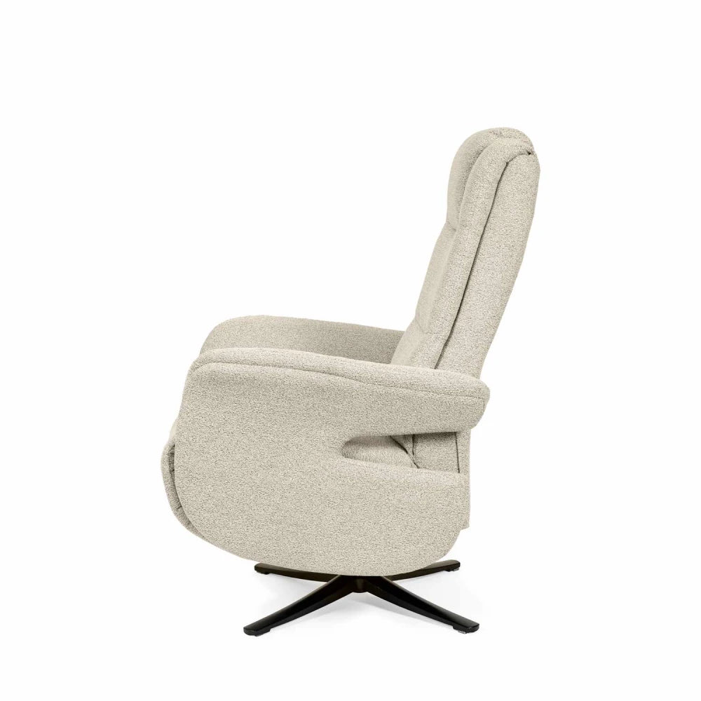 Fotoliu cu recliner electric 2 motoare rotativ 360 SATOMI Bej L74cm x A86cm x H114cm