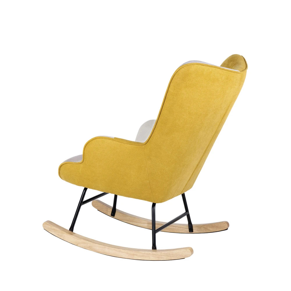 Fotoliu balansoar DENVER Mustar patchwork L70cm x A90cm x H91cm