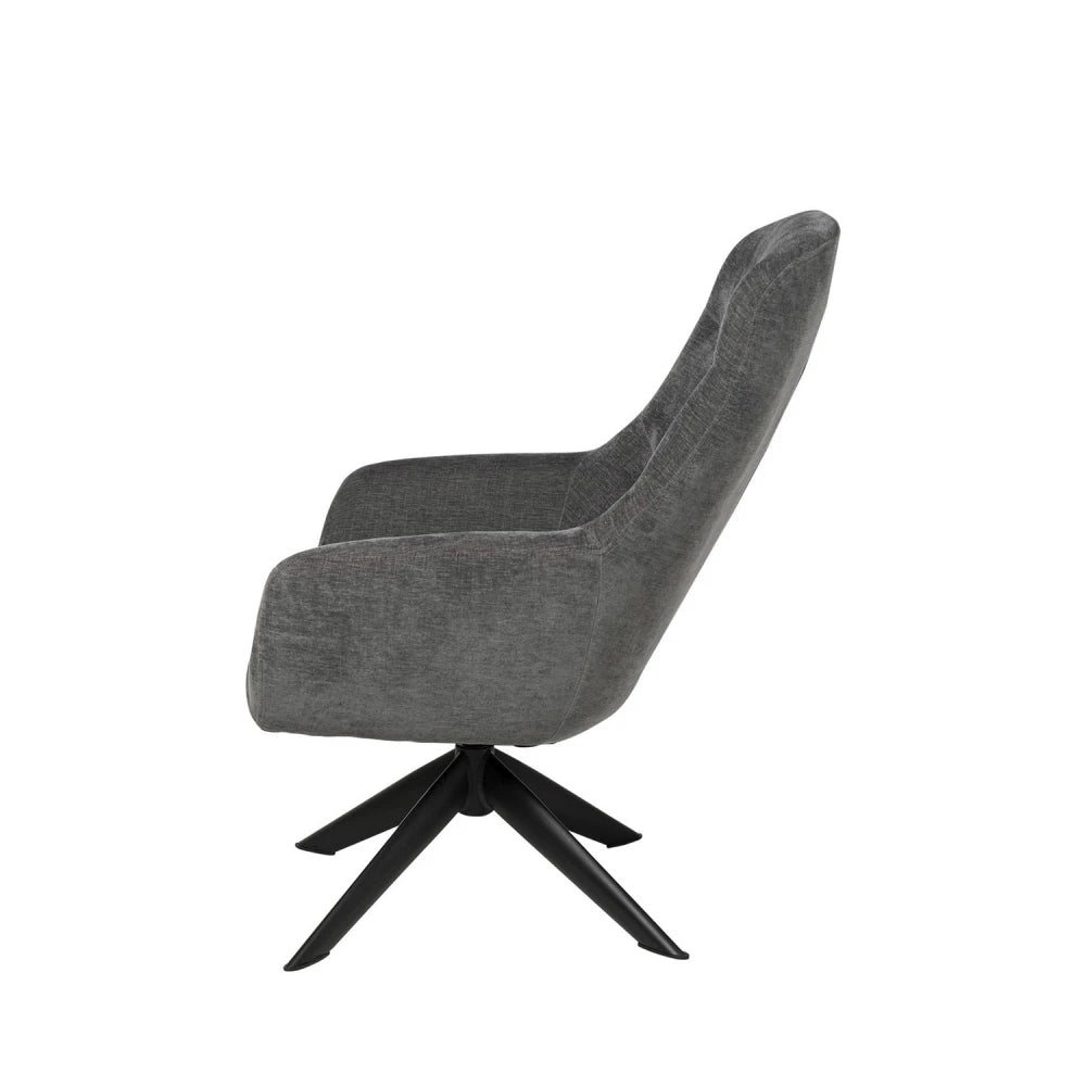 Fotoliu rotativ 360 BOLONIA Gri inchis L72.5cm x A78cm x H98cm