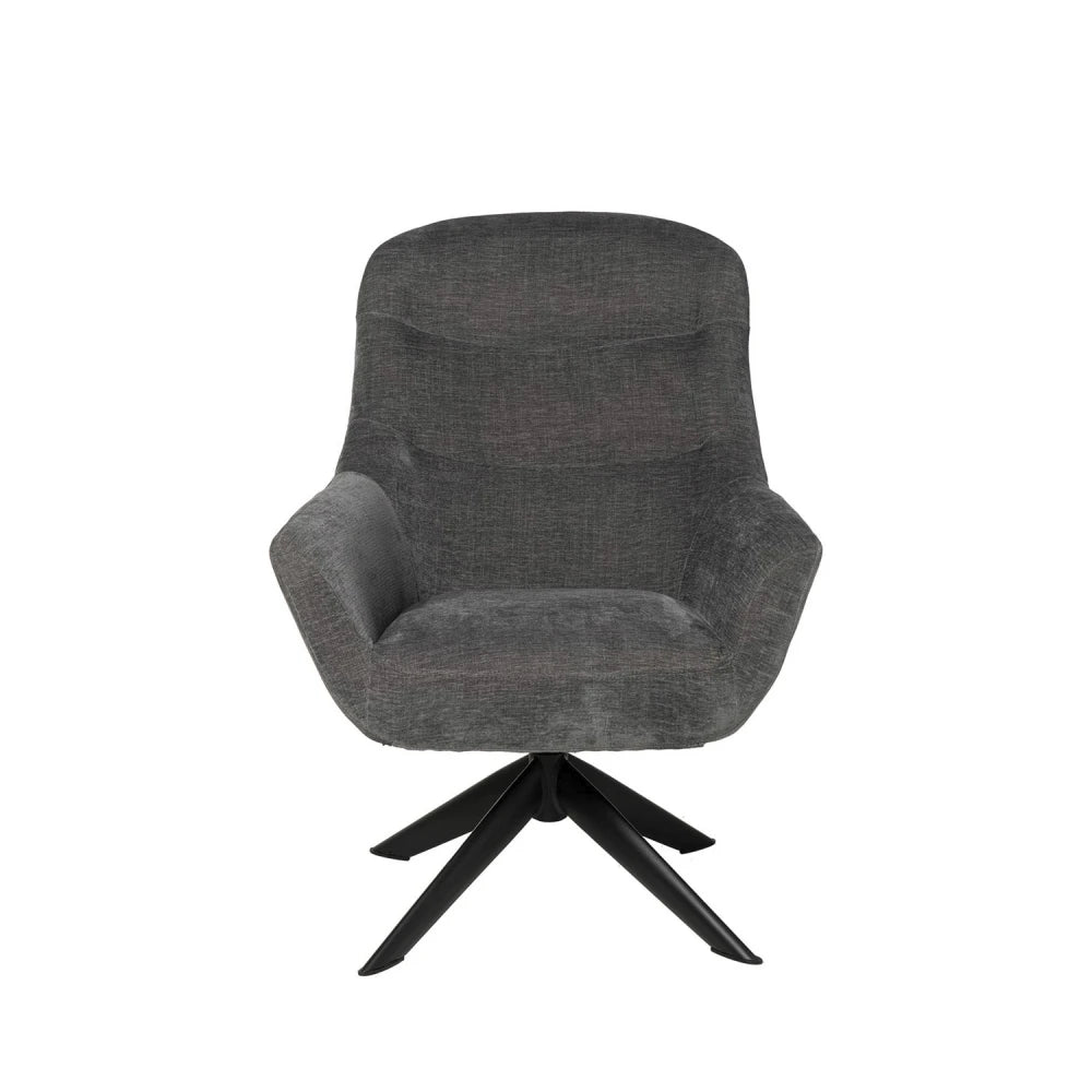 Fotoliu rotativ 360 BOLONIA Gri inchis L72.5cm x A78cm x H98cm